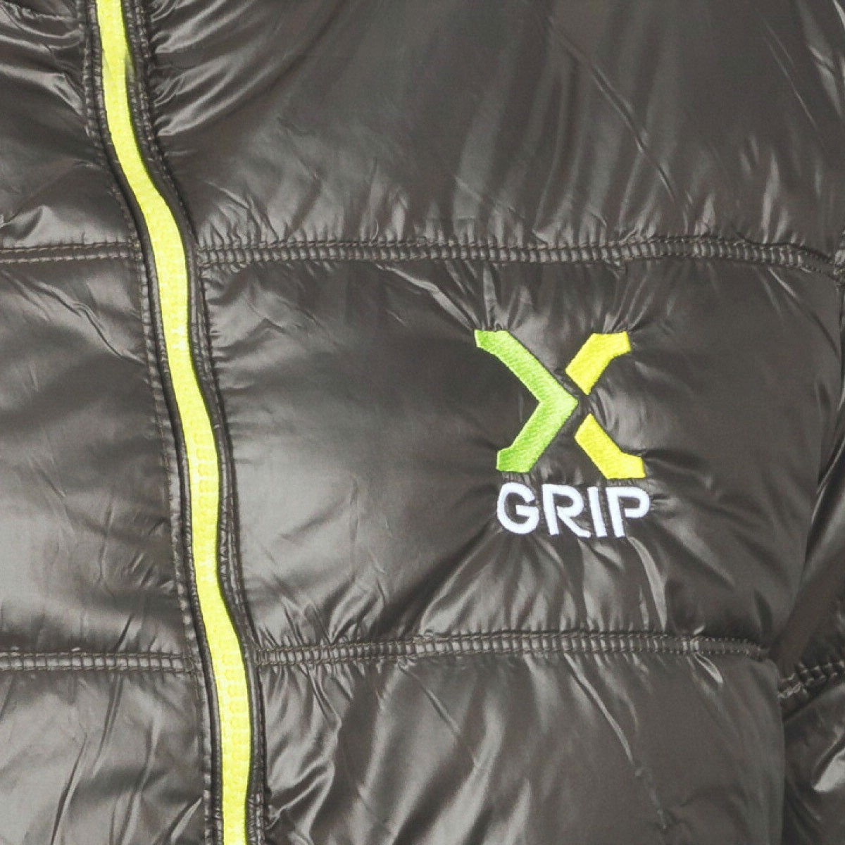 X-GRIP Daunenjacke XL anthrazit, giftgelb