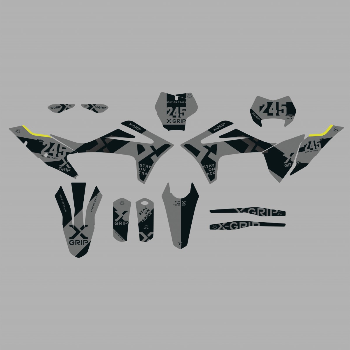 X-GRIP Dekorbogen XG-Design #20, grau/matt